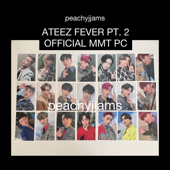 Official Ateez Fever PT. 2 MMT Album PCS Photocards Hongjoong
