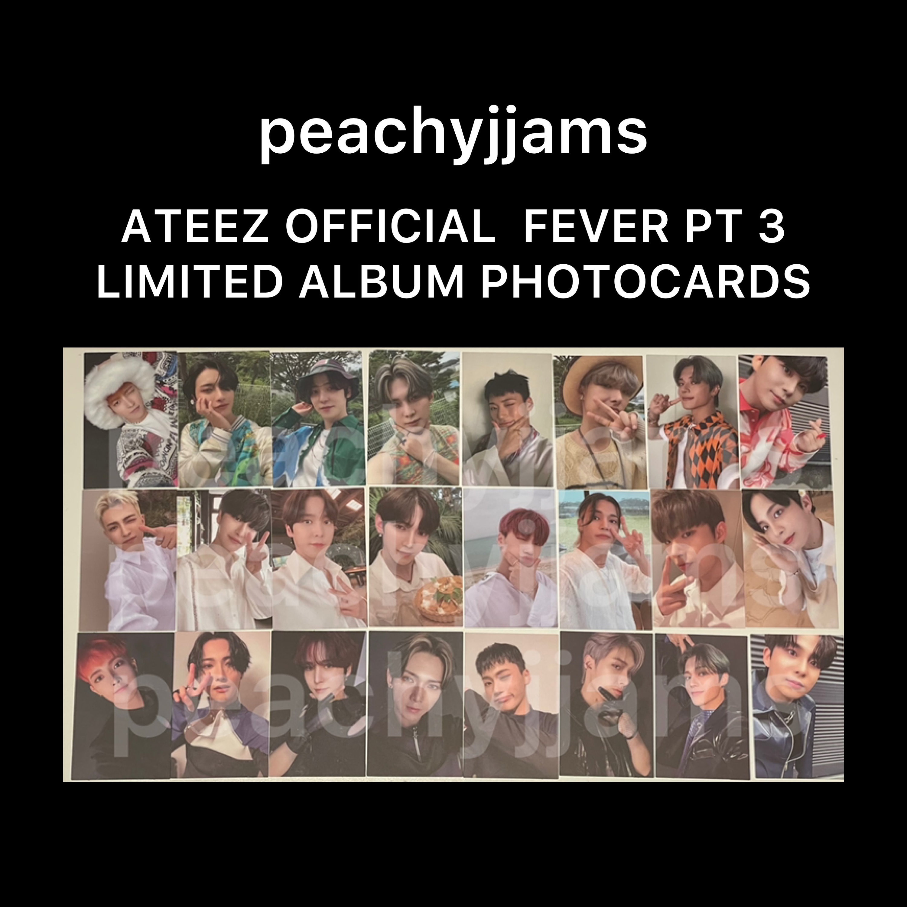 ATEEZ Fever PT. 3 Limited Album PCS Photocards Hongjoong Seonghwa