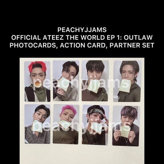 Official Ateez the World Ep 2: Outlaw Photocards, Action Cards and