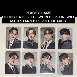 Official Ateez the World EP. FIN: Will Makestar FS 1.0 Photocard Hongjoong Seonghwa Yunho Yeosang San Mingi Wooyoung Jongho
