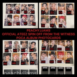 Official ATEEZ Spin off from the Witness POCA Album KPOP Photocards Hongjoong Seonghwa Yunho Yeosang San Mingi Wooyoung Jongho zdjęcie 1