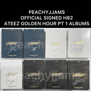 Official Signed ATEEZ Golden Hour PT. 1 H82 Albums Kpop