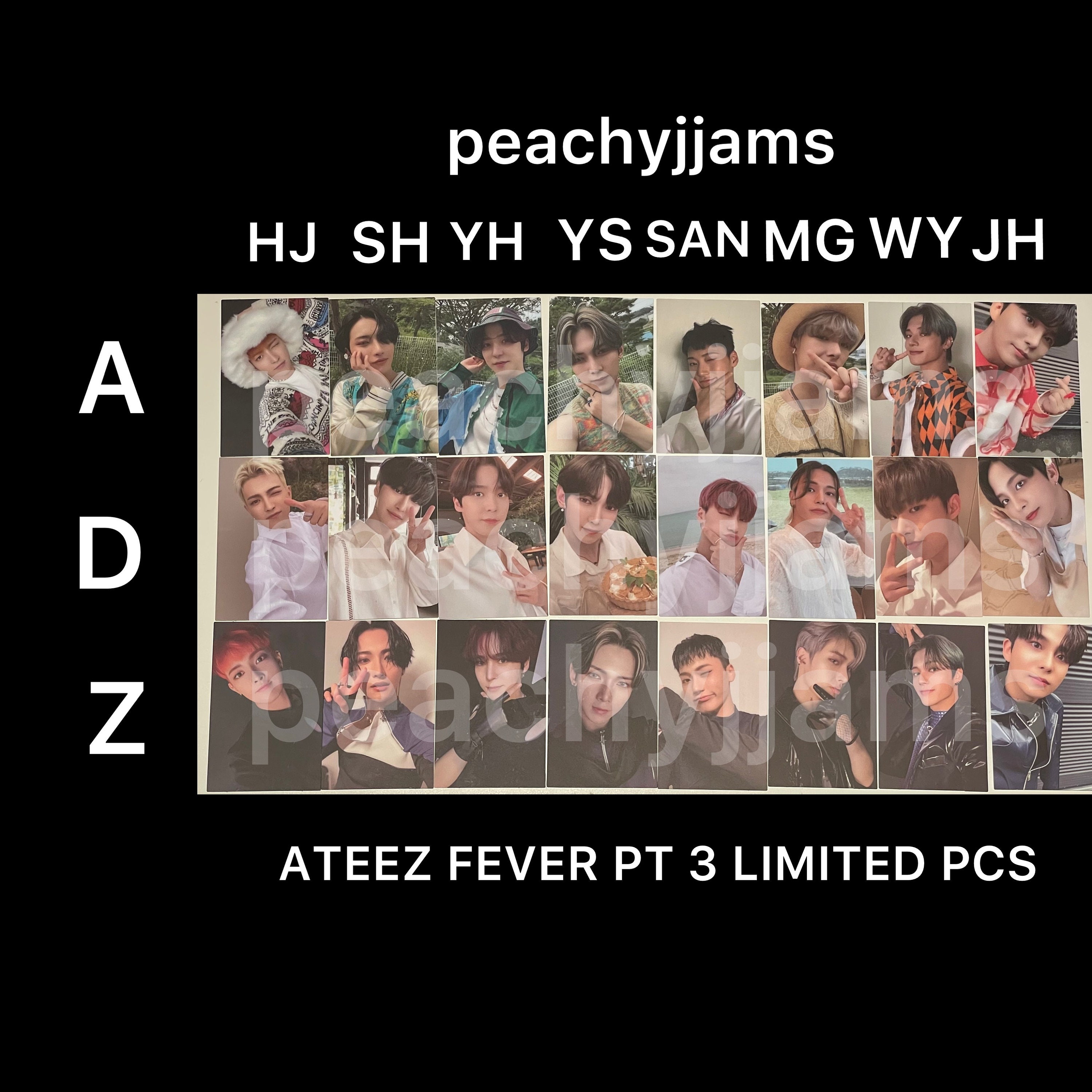 ATEEZ Fever PT. 3 Limited Album PCS Photocards Hongjoong Seonghwa