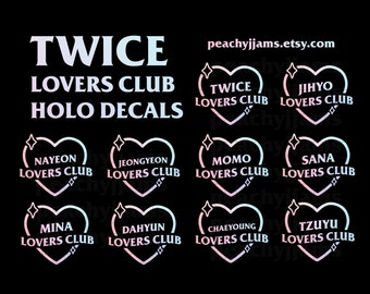TWICE Lovers Club Holo Decal Lightstick Stickers