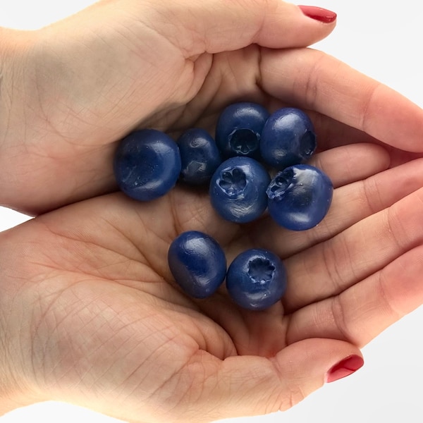 Blueberry Magnets For Fridge, Magnetic Miniature Food, Quirky Decorations Kitchen, Birthday Gift for Mom, Autumn Home Decor, Summer Berries