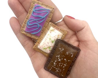 Breakfast Pastry Magnets, Fridge Kitchen Decor, 90s Novelty Gift For Friend, Polymer Clay Sculpted Food, Realistic Fake Miniatures, Quirky