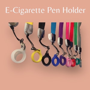 Cordón para el cuello para cigarrillo electrónico con anillo de goma para sujetar bolígrafos de cigarrillo electrónico