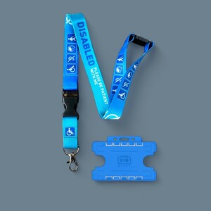 Disabile blu, sii paziente con me Cordino + titolare della carta blu (assistenza di viaggio) Avviso di disabilità