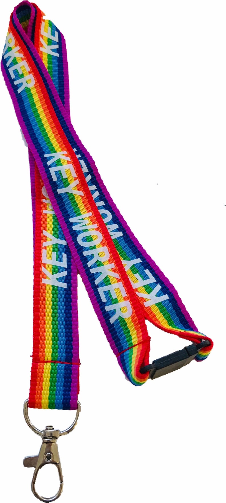 20mm Rainbow Keyworker Lanyard With Safety Breakaway Great Etsy