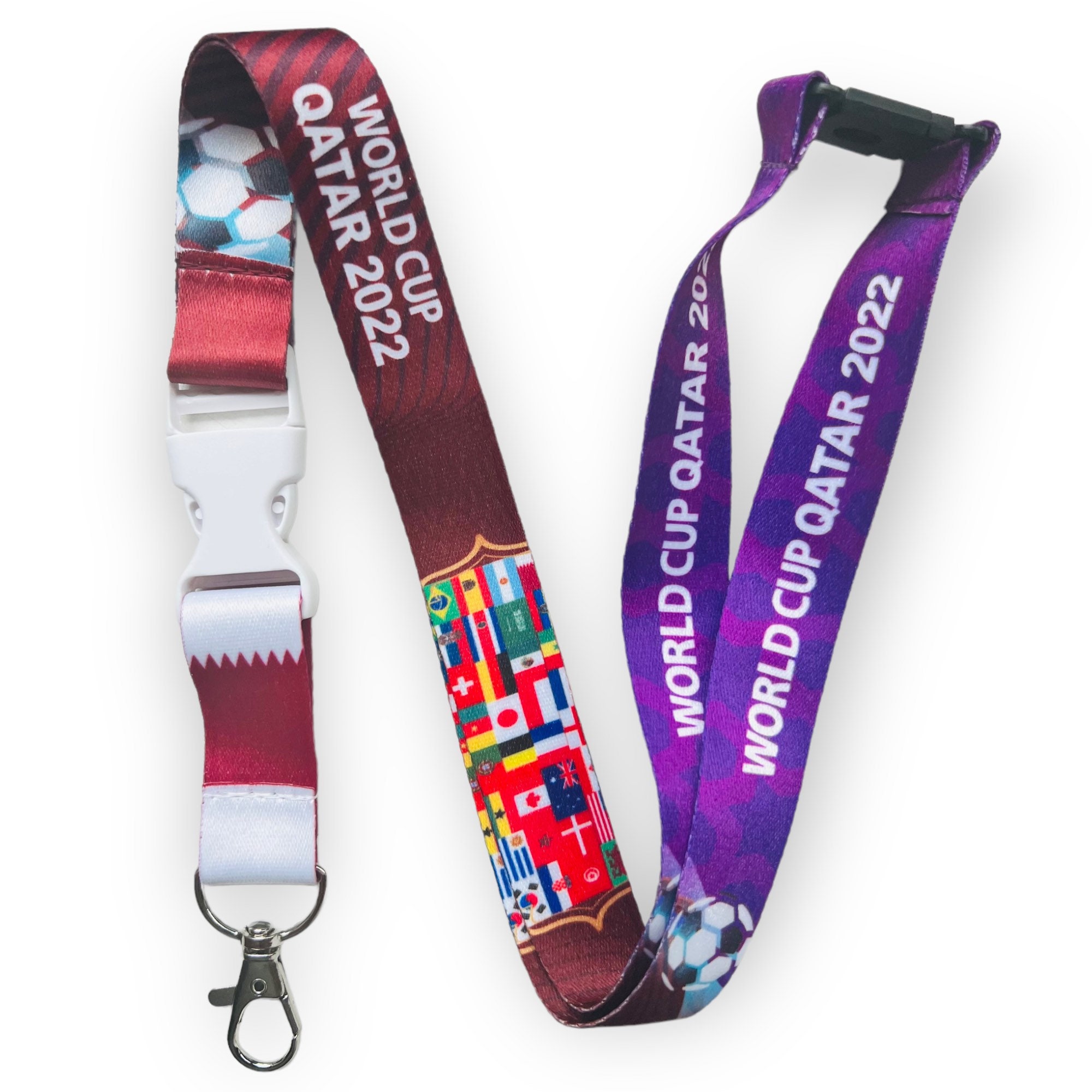 World Cup Qatar 2022 Football Neck Lanyard With Detachable Etsy UK
