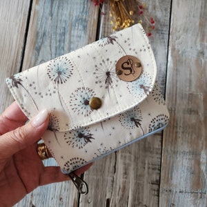 Cartera Alana, Cartera de tela estampada de flores, cartera de mano, billetera de chica, tarjetero, regalo para mamá, regalo para mujeres imagen 9