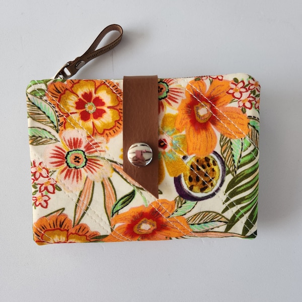 Cartera de mujer, cartera de tela, cartera de mano, billetera de chica, tarjetero, regalo para mamá, regalo para mujeres, Clutch cartera