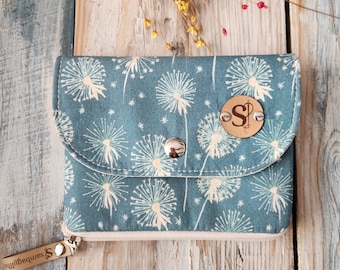 Cartera Alana, Cartera de tela estampada de flores, cartera de mano, billetera de chica, tarjetero, regalo para mamá, regalo para mujeres