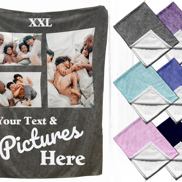 XL Super Soft Custom Photo Fleece Blanket Personalized with a Picture, Fleece Throw, Milestone, Love photo