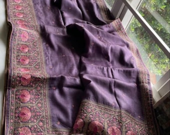 Purple Tussar Saree Indian saree women sari