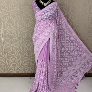 Nora Chikankari saree Indian sarees global sari women saree blouse