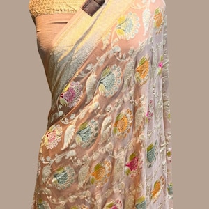 Ravika khaddi gorgette saree Indian saree