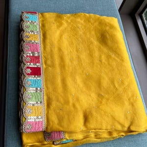 yellow organza saree bordered saree women saree blouse
