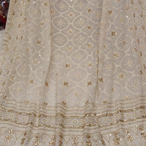 Laila Chikankari gorgette saree Indian saree Women clothing