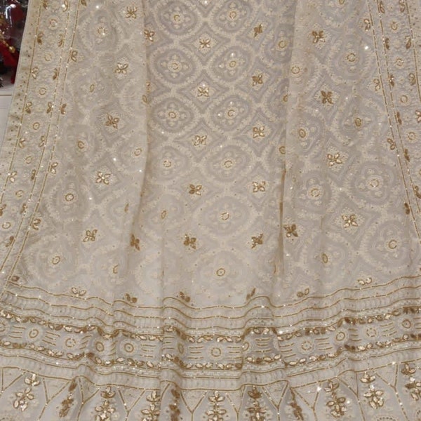 Sari con gonna di Laila Chikankari