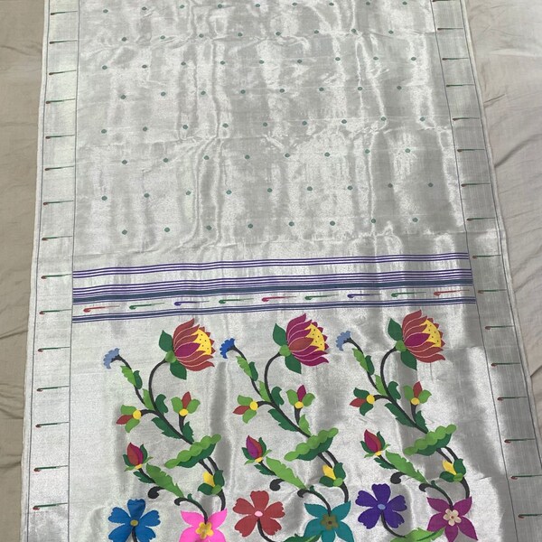 Silver Tissue Saree