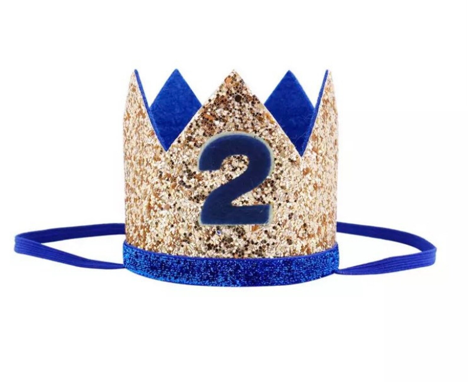Second Birthday Boy Crown 2nd Birthday Glitter Party Crown Two Etsy