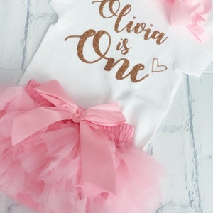 Vestito Rosa Personalizzato Per Il Primo Compleanno Di Una Bambina "Anita" - Italia - Foto 10