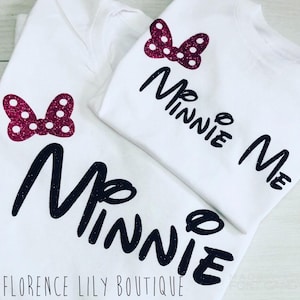 Mama & Daughter Matching Minnie Mouse Minnie Me T Shirt Set Twinning UK Seller Fast Shipping Mother’s Day Birthday Gift