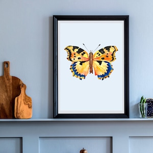 Orange Butterfly Giclee Print. Home Decor, Kitchen Decor. Animal Art. Nursery Wall Art & Nursery Decor. Springtime Cottagecore Wall Hanging