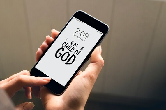 I Am A Child Of God Hand Drawn Iphone Android Wallpaper Etsy