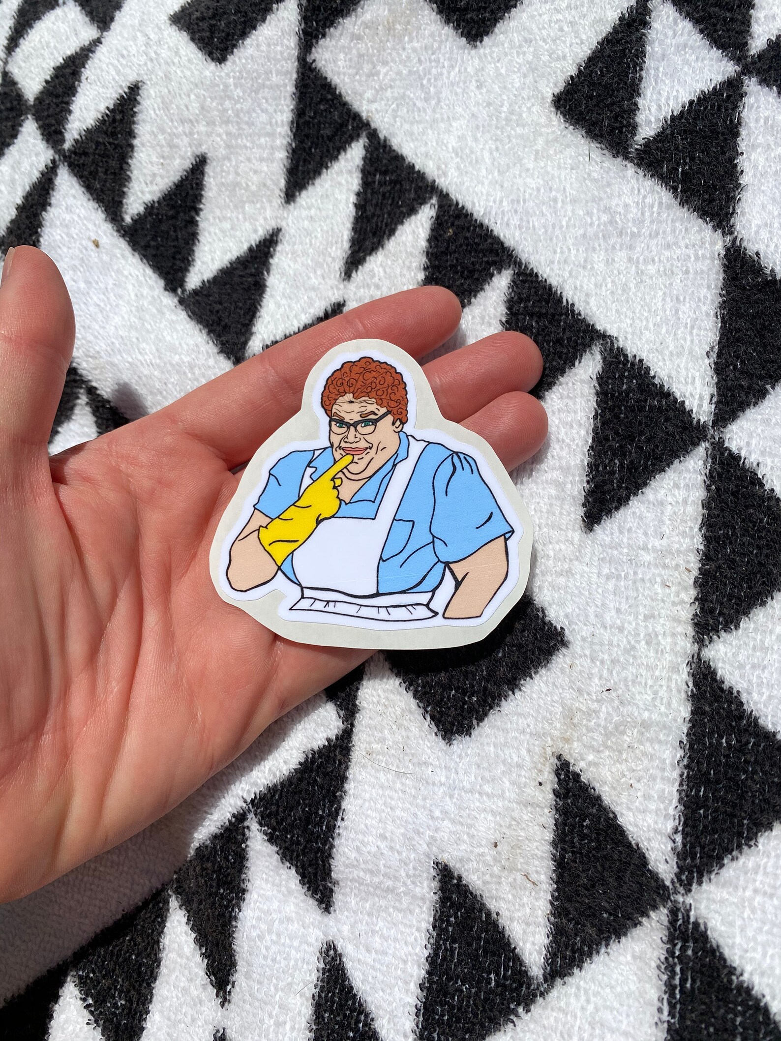 chris farley lunch lady sticker printable vinyl laminated etsy