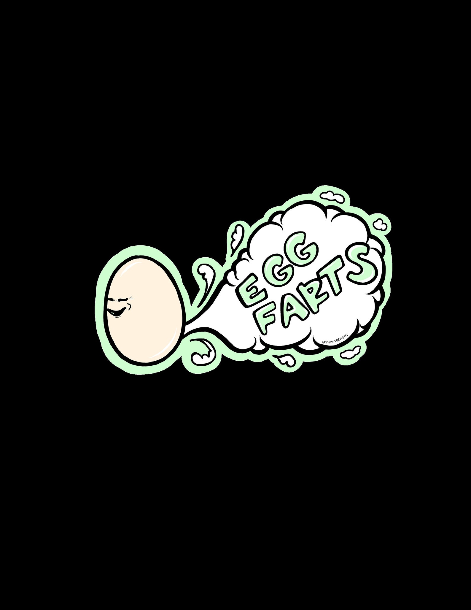 Egg Farts Sticker Printable Vinyl Laminated Weatherproof Etsy