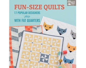 Libro de edredones de tamaño divertido, 17 diseñadores populares juegan con cuartos gordos, ese lugar de patchwork, tapa blanda, libro de acolchado, libro de manualidades de costura
