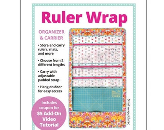 ByAnnie Patterns, Ruler Wrap Pattern, 2 Größen-Organizer-Beutel-Muster, Reise-Organizer-Beutel-Muster, By Annie Quilting Pattern