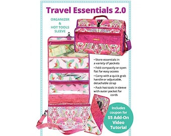 ByAnnie Patterns, Travel Essentials 2.0 Pattern, Travel Bag Pattern, Carryall Pattern, Organizer Pattern, By Annie Quilting Sewing Pattern