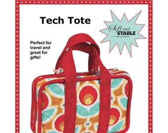 ByAnnie Patterns, Tech Tote Pattern, Laptop Case Pattern, Computer Case Pattern, Technical Organizer Pattern, Quilting Sewing Patterns
