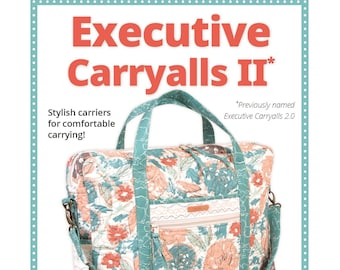 ByAnnie Patterns, Executive Carryalls II Pattern, Laptop Computer Bag Pattern, Quilting, Taglio, Segnatura, Istruzioni per cucire per 2 borse