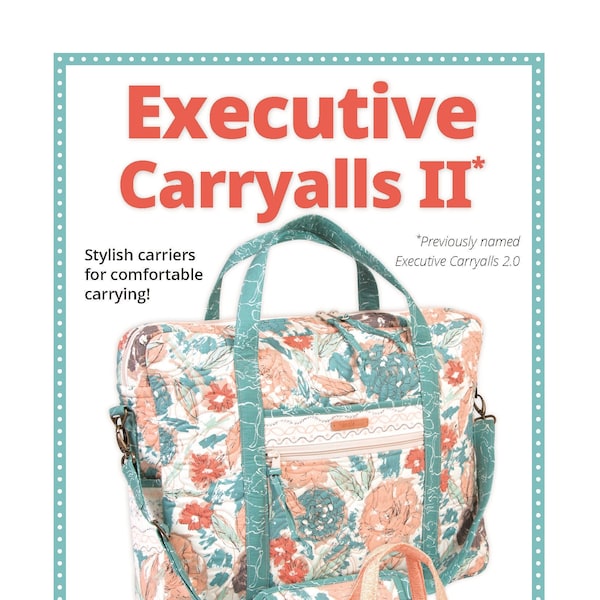 ByAnnie Patterns, Executive Carryalls II Pattern, Laptop Computer Bag Pattern, Quilting, Cutting, Marking, Sewing Instructions for 2 Bags