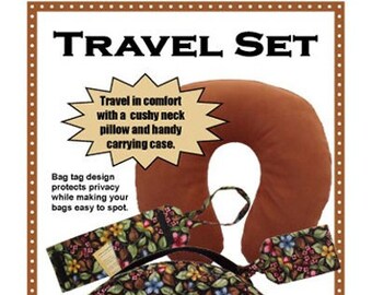 ByAnnie Patterns, Travel Set Pattern, Travel Bag Pattern, Neck Pillow Pattern, Carrying Case Pattern, By Annie Quilting and Sewing Pattern