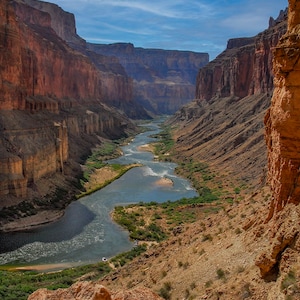 Grand Canyon National Park Colorado River View Fabric Panel, Quilt Panel, Quilting Cotton Fabric, Size 16”Wx24”L, NPGC-001