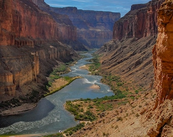Grand Canyon National Park Colorado River View Fabric Panel, Quilt Panel, Quilting Cotton Fabric, Size 16”Wx24”L, NPGC-001