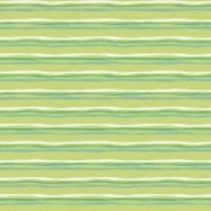 May include: Green and white striped fabric with a subtle sheen. The fabric is woven with a fine texture and has a smooth, silky feel.