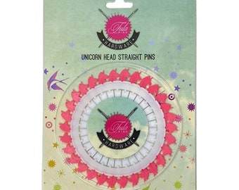 Unicorn Head Straight Pins Designer: Tula Pink 2", 30ct