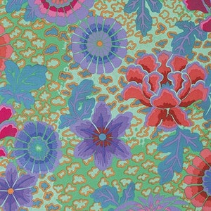 Kaffe Fassett-Stoff, Quilt-Baumwolle, PWGP148.AQUAX Dream – Aqua, von Philip Jacobs, Half Yard oder Massenware, FreeSpirit