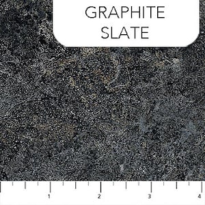 May include: Close-up of a dark gray slate tile with a textured surface. The tile has a subtle shimmer and a slightly rough feel.