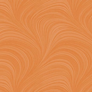 BEN2966P37B Pearlescent Wave Text Orange, Quilting Cotton, Half Yard or by the Yard, Benartex Fabrics