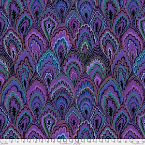 Kaffe Fassett Fabric, Quilting Cotton, Marble Scallops - Purple, by Kaffe Fassett for the Kaffe Fassett Collective, Half Yard or by the Yard