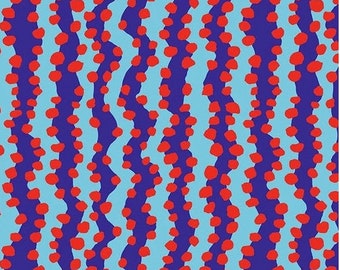 Kaffe Fassett Fabric, Quilting Cotton, Bubble Stripe Blue, Fat Quarters, Half Yard or by the Yard, Cotton Fabric, Brandon Mably, FreeSpirit