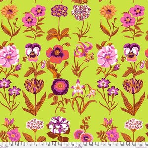 Flower Studies - Lime || February 2025 Kaffe Fassett for the Kaffe Fassett Collective Half Yard or by the Yard, Cotton Fabric, FreeSpirit