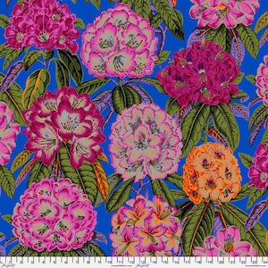 Kaffe Fassett Fabric, Quilting Cotton, Rhododendrons - Magenta || August 2023, Fat Quarters, Half Yard or by the Yard, FreeSpirit